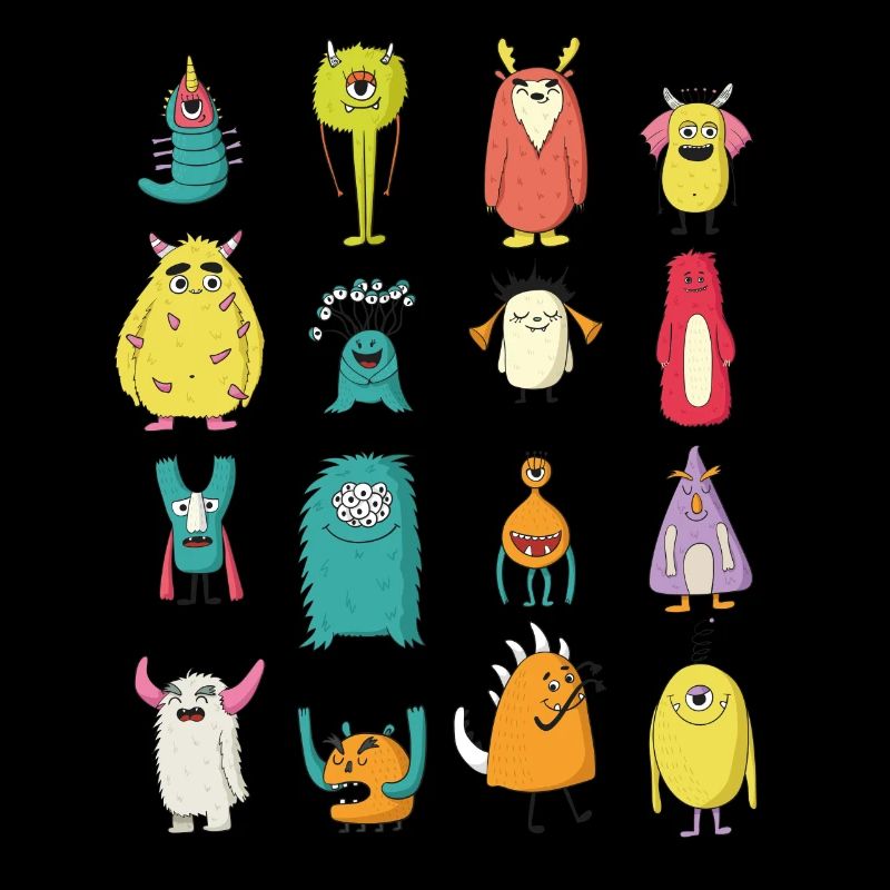 16 Various monsters Halloween 2017 gift