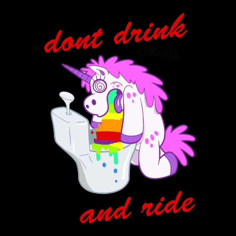 ne buvez pas et monter licorne