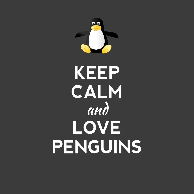 keep calm love pingouin Linux nerd ordinateur cpu lo