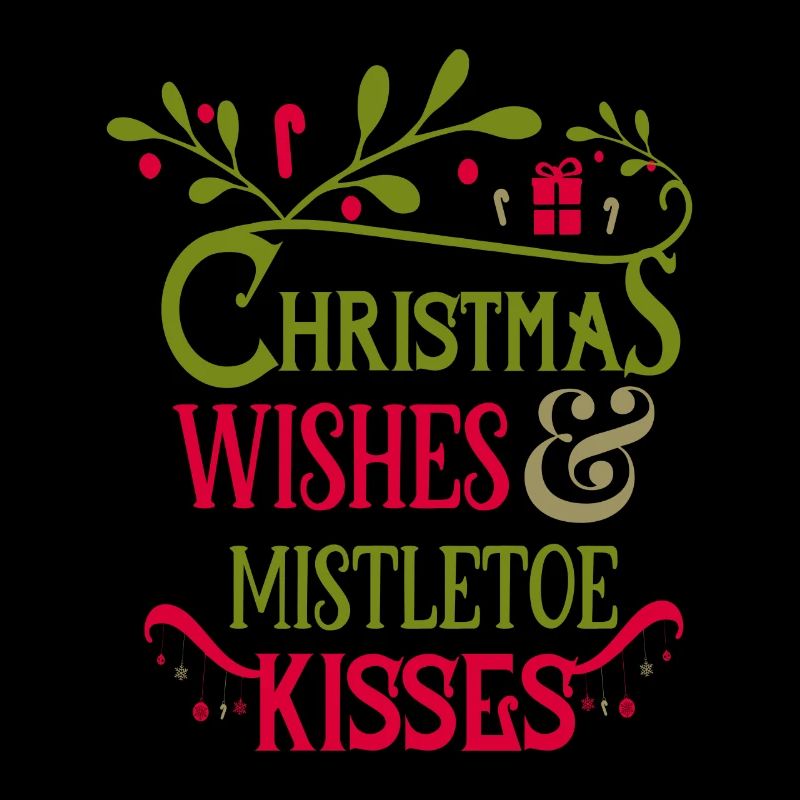 voeux de Noël et des baisers de gui