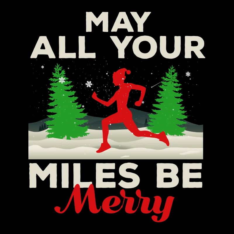 May all your Miles be Merry Running Geschenk Gift