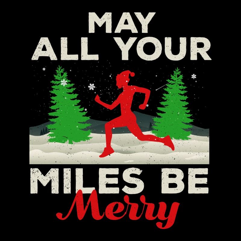 May all your Miles be Merry Running Geschenk Gift