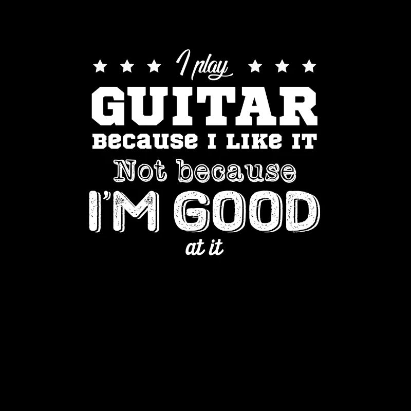 Je joue de la guitare parce que je l'aime pas parce que je suis