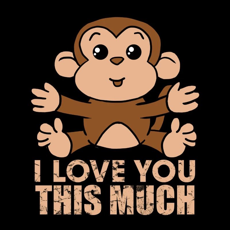 Singe je t'aime ce cadeau beaucoup de Saint-Valentin