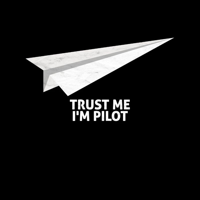 Trust Me I'm Pilot Origami Aircraft Geschenk Pilot