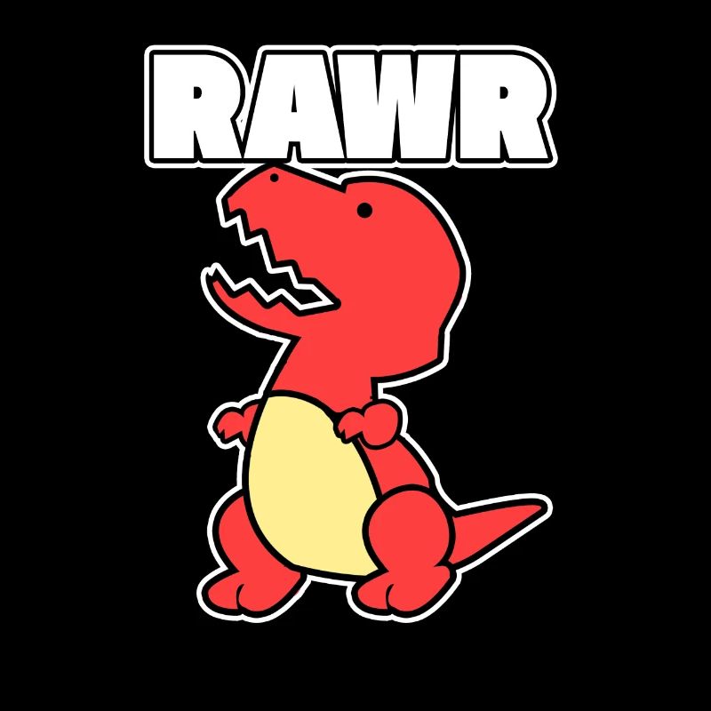 Dinosaurier Dino Rawr Geschenk vintage Tier rot
