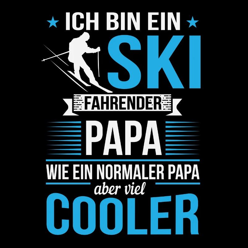 Ski fahrender Papa/Vater