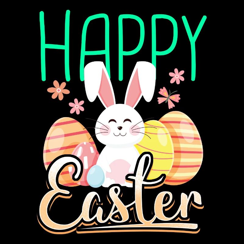 Frohe Ostern Geschenk Osterhase Ostereier Comic
