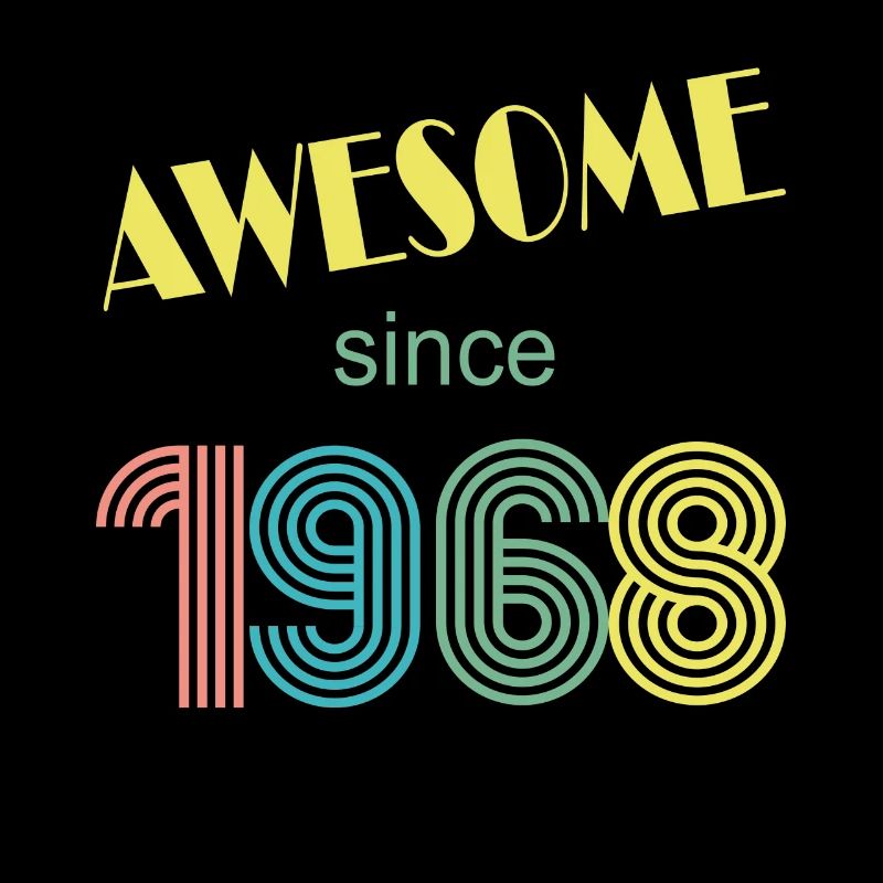 awesome since 1968 retro vintage