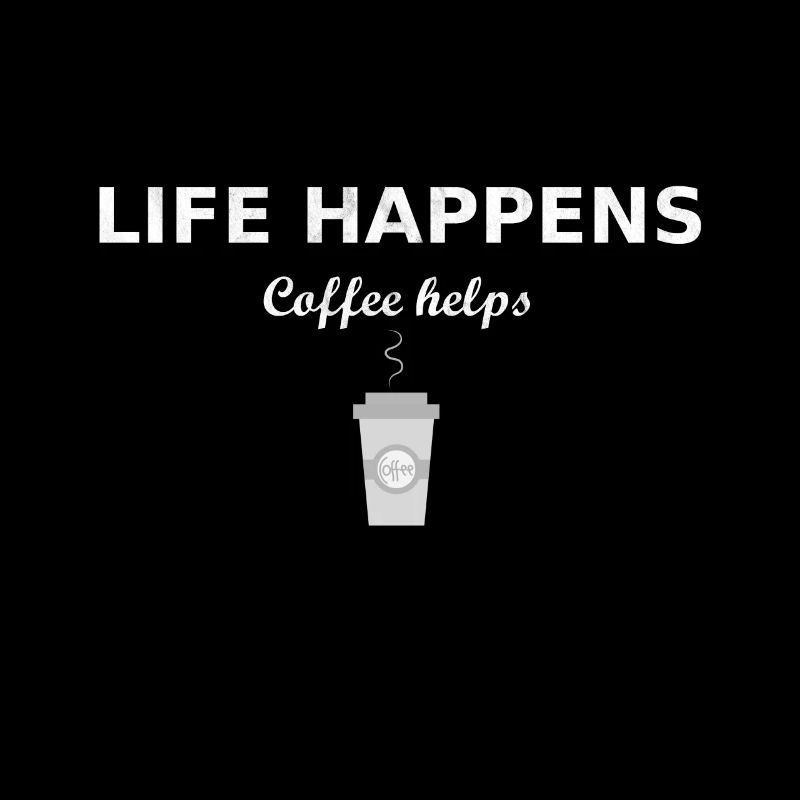 La vie arrive le café aide le cadeau de T-shirt