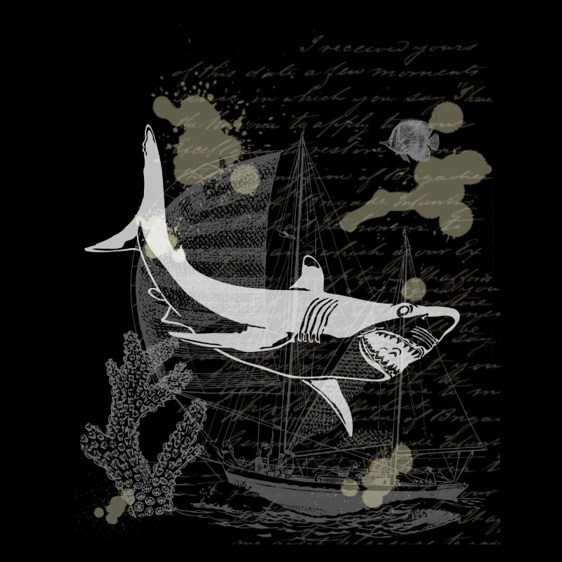 Vintage Steampunk Nautik Design Hai