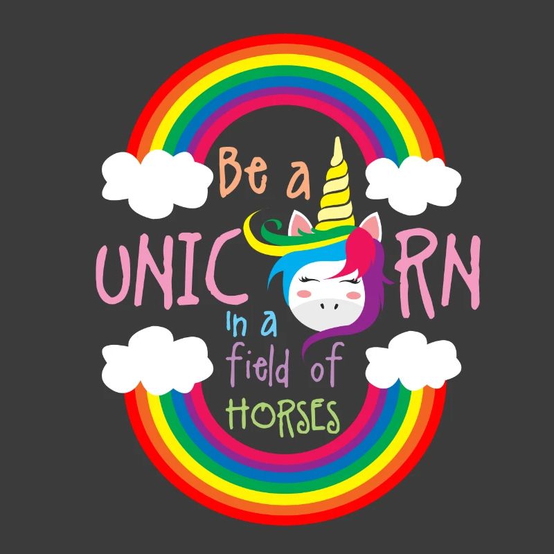 Sei ein Regenbogen-Einhorn