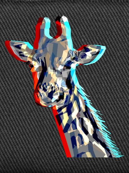Giraffe with 3D-Effect