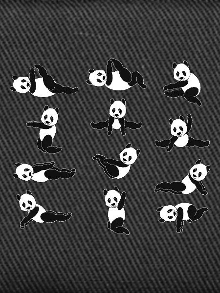 Pandas doing yoga