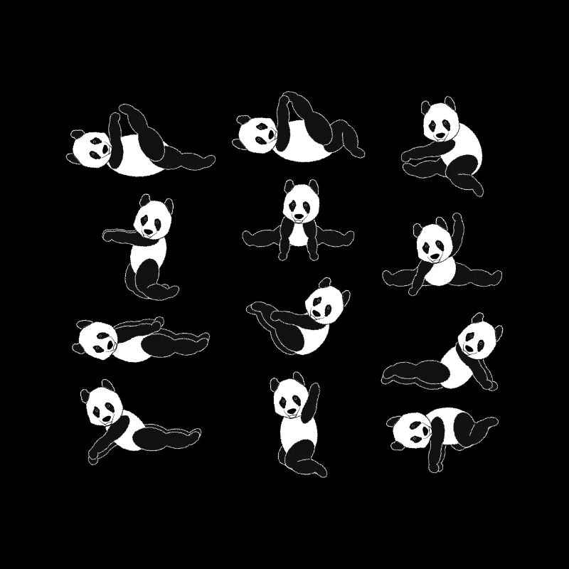 Pandas doing Yoga