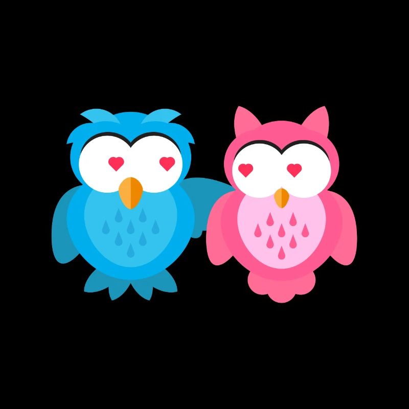 Kindermotiv verliebt Eulen Kindershirt Eule