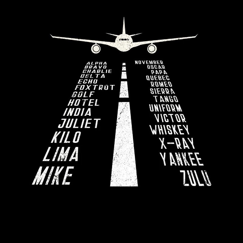 Cool Military Alphabet - Airplane Pilot Gift