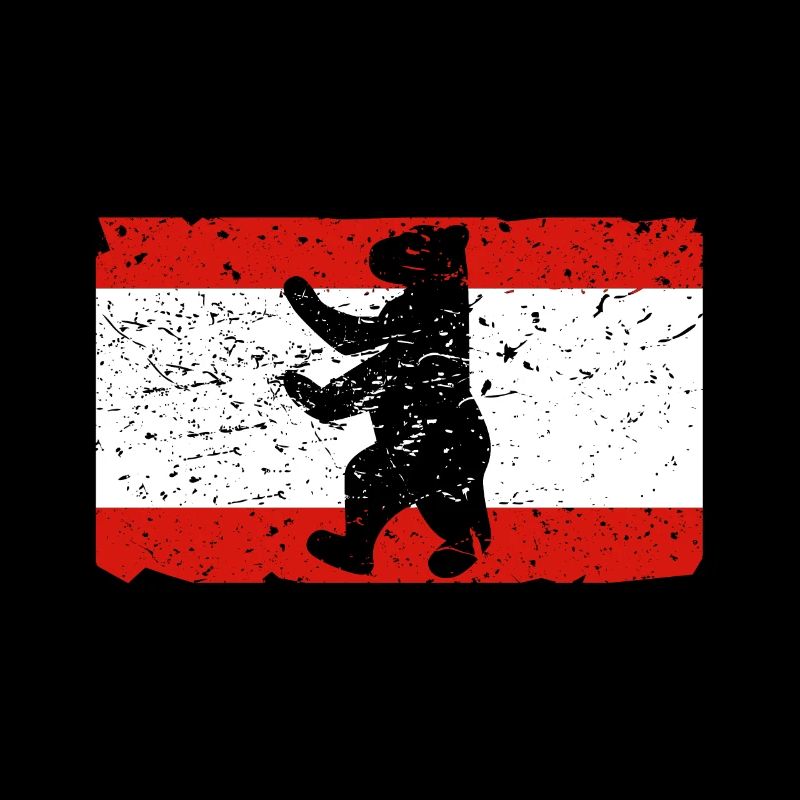 Berlin bear with Berlin flag