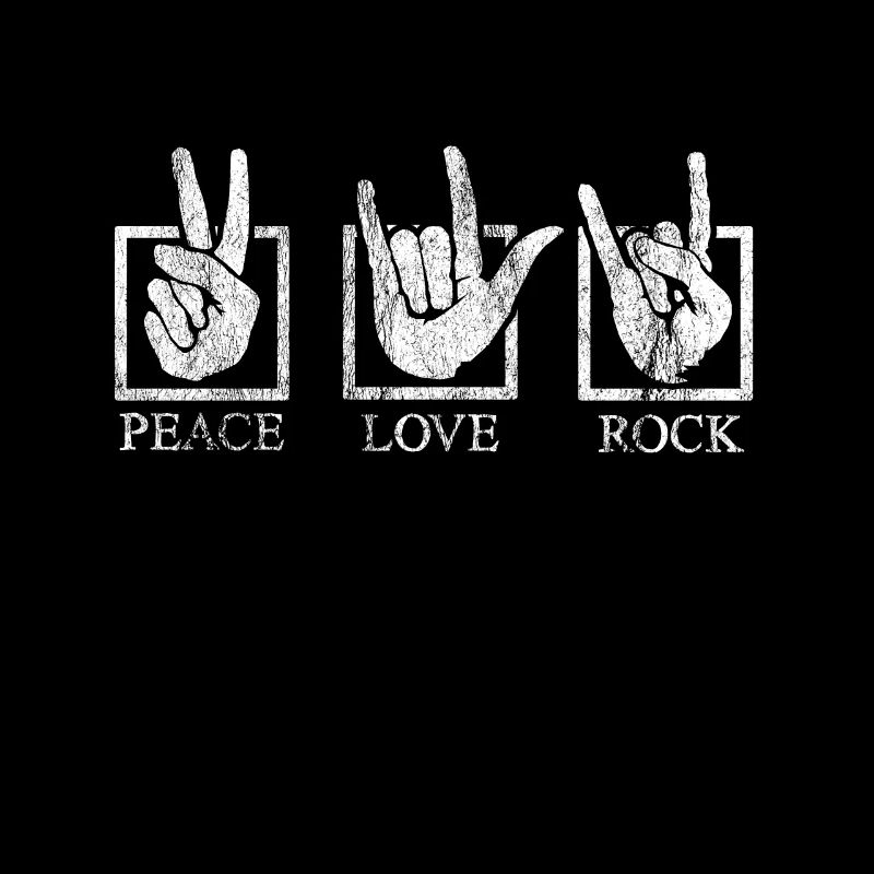 Sign Language Shirt Gift Deaf Peace Rock