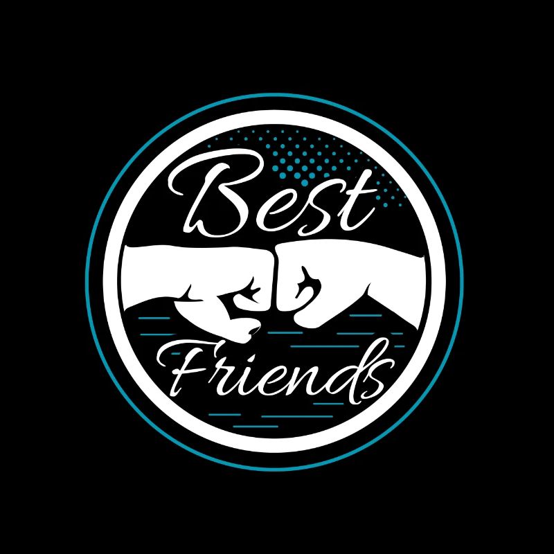 Beste Freunde Fäuste Badge