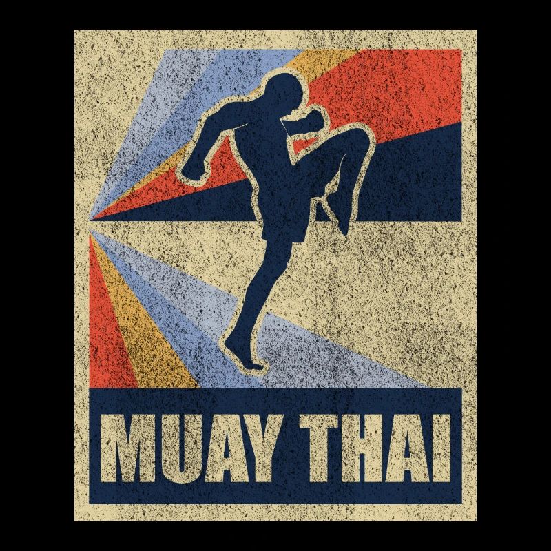Muay Thai Boxe cadeau Fighting Retro