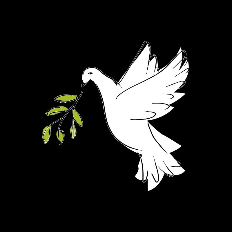 Christian symbol - dove with olive branch