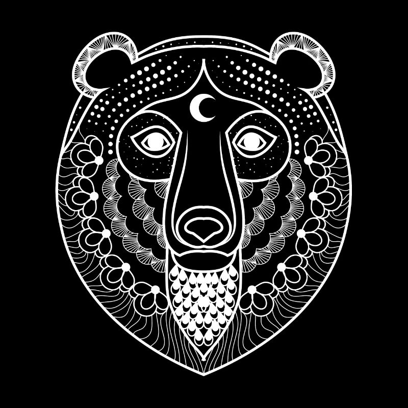 Visage d'ours en filigrane - ours - ours