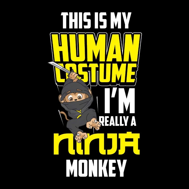 Affe Ninja Monkey Geschenk Jungs