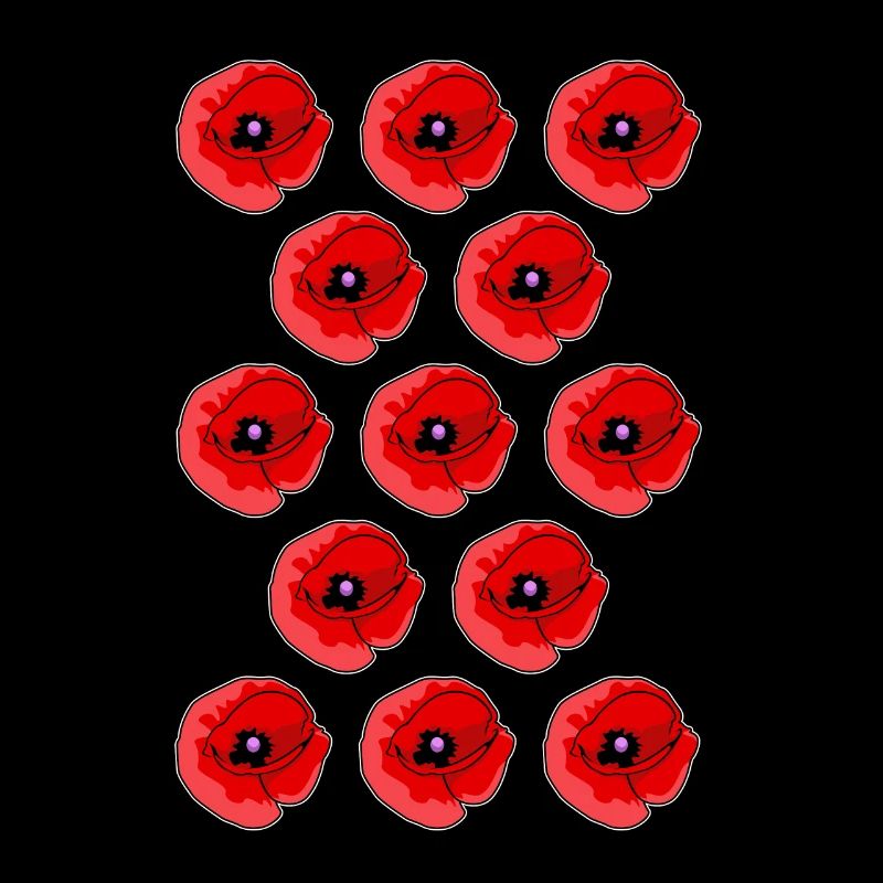 Abstract Poppies Pattern