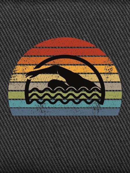 Swimming swimmer retro