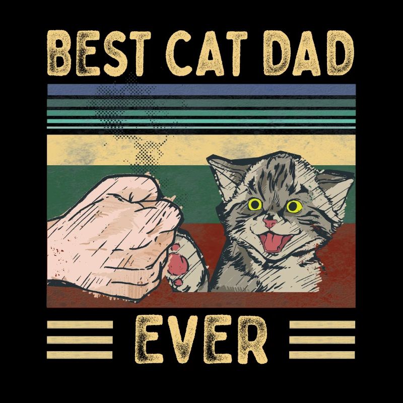 Best Cat Dad Ever Bester Katzenpapa Vater Kätzchen