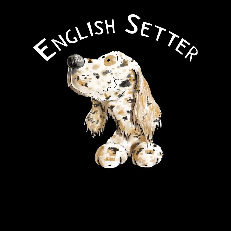 Cadeau de bande dessinée de Setter anglais I chiens