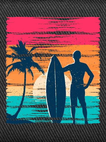 Surfer Sunset Retro