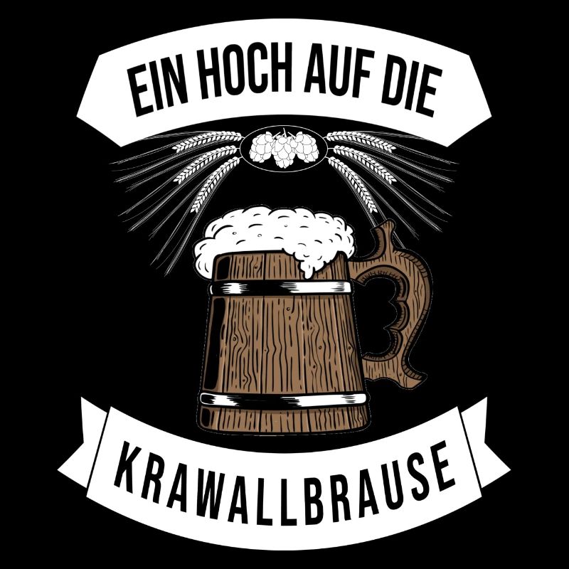 Kraftvolles Biergarten-Design mit Spruch