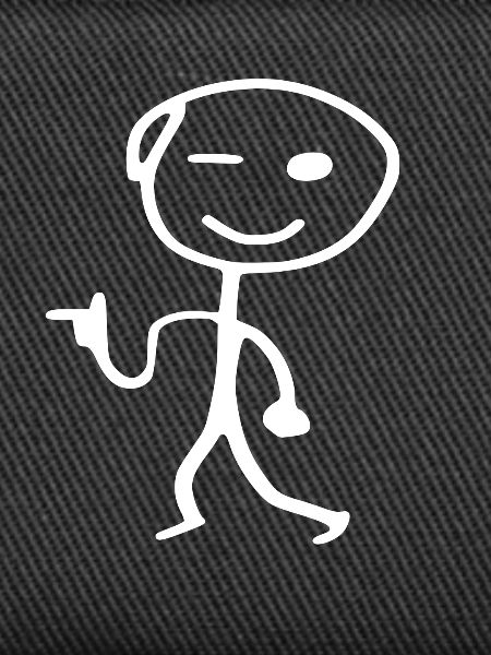 Hipster stick figure