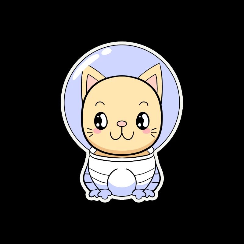 Cat en astronaute dans un casque spatial