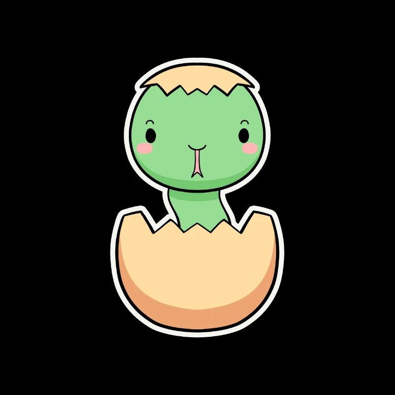 Small dinosaur made of egg