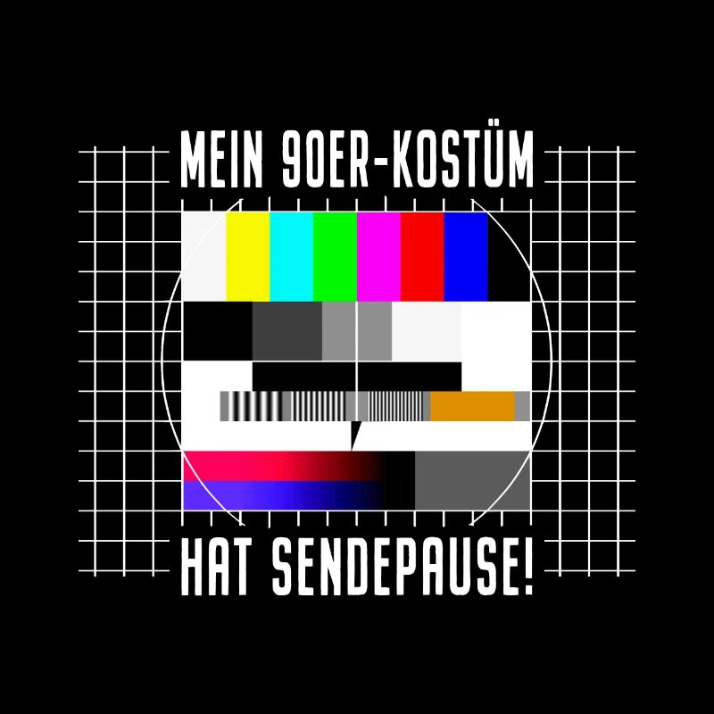 90er Jahre Kostüm Sendepause Testbild 90s Party