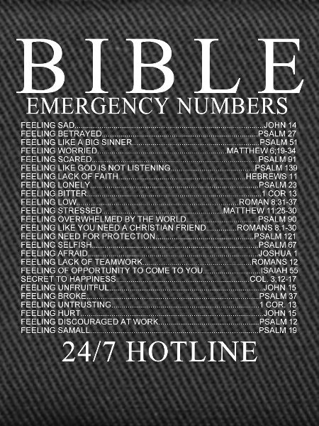 bible emergency numbers