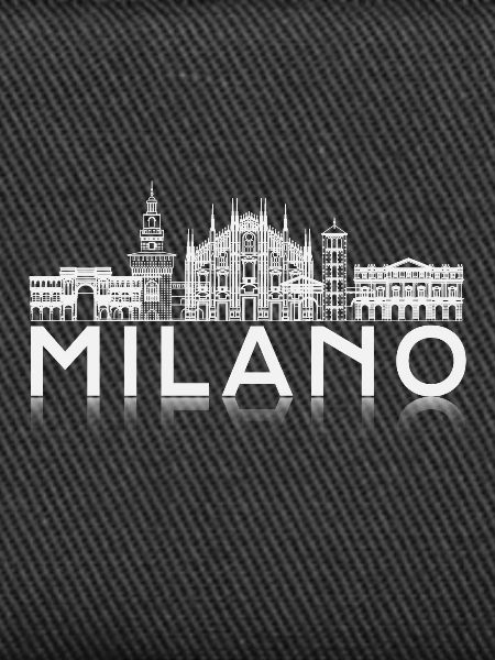 Milano Skyline Silhouette Reflection