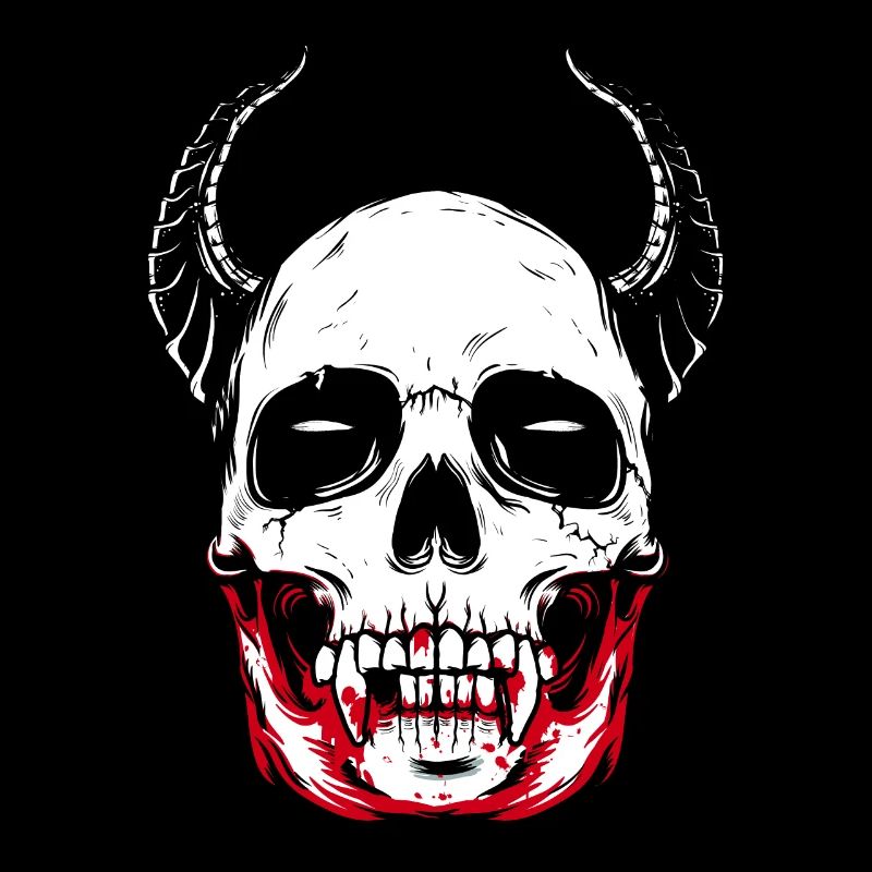 Vampire skeleton horror skull