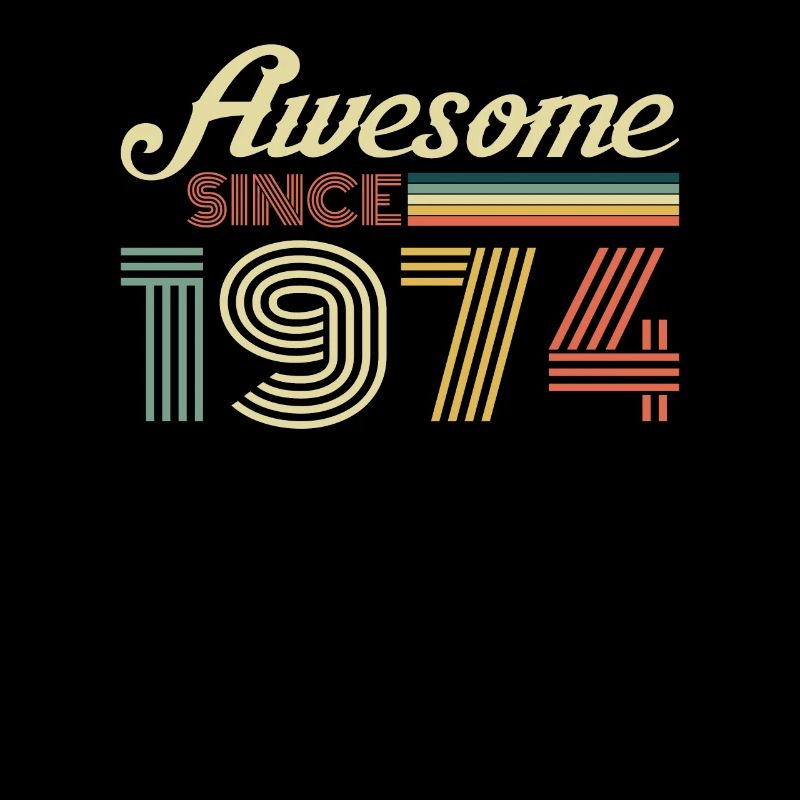 Awesome since 1974 retro vintage gift