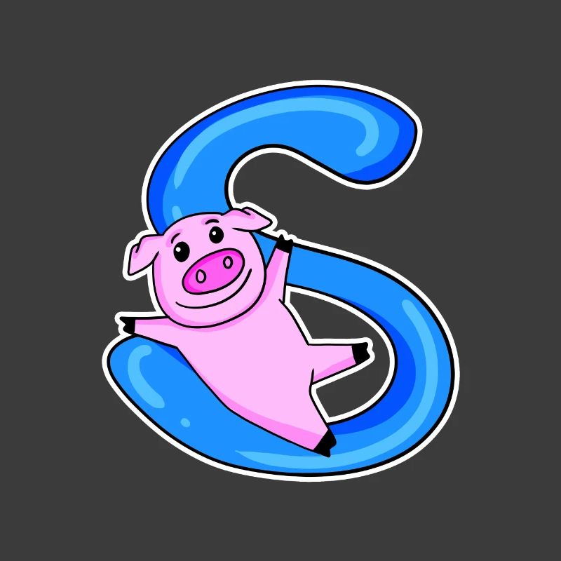 Cochon lettre S