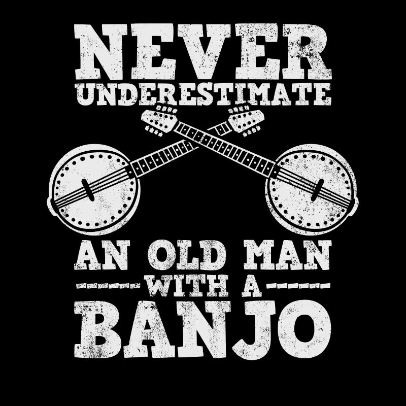 Banjo Bluegrass Old Man Banjo Player