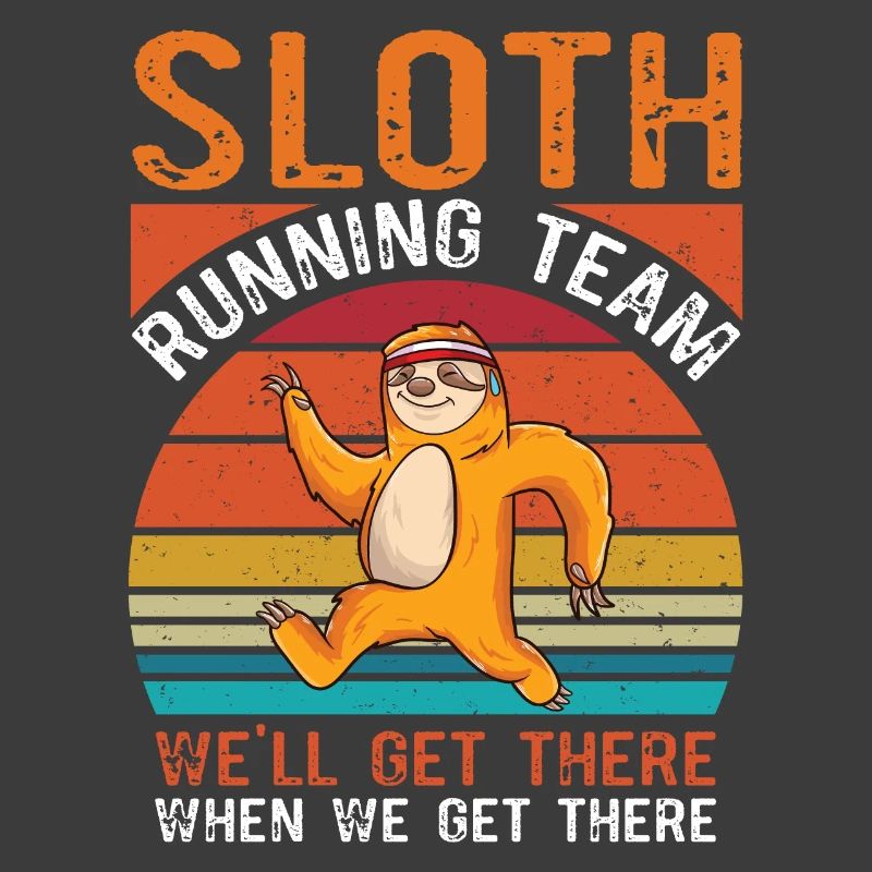 Sloth team running jogging