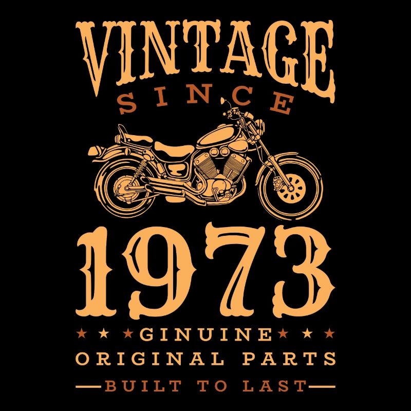 Vintage 1973 motorcycle retro vintage gift