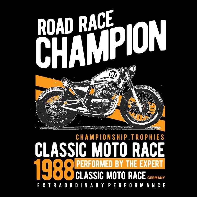 Champion de course sur route 1988 Moto Tee