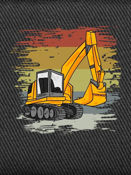 Bagger Baustelle Retro
