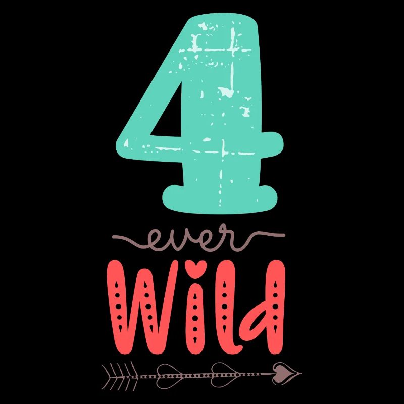 Four Ever Wild 4. Geburtstag Geschenk Mädchen