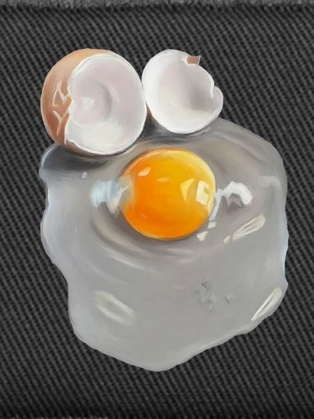 Eierbild im Grau-Abstrakt